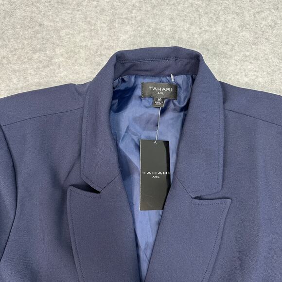 Tahari Arthur S. Levine Blazer Jacket Women's 16 Navy Blue MAM652 Professional - Picture 6 of 12